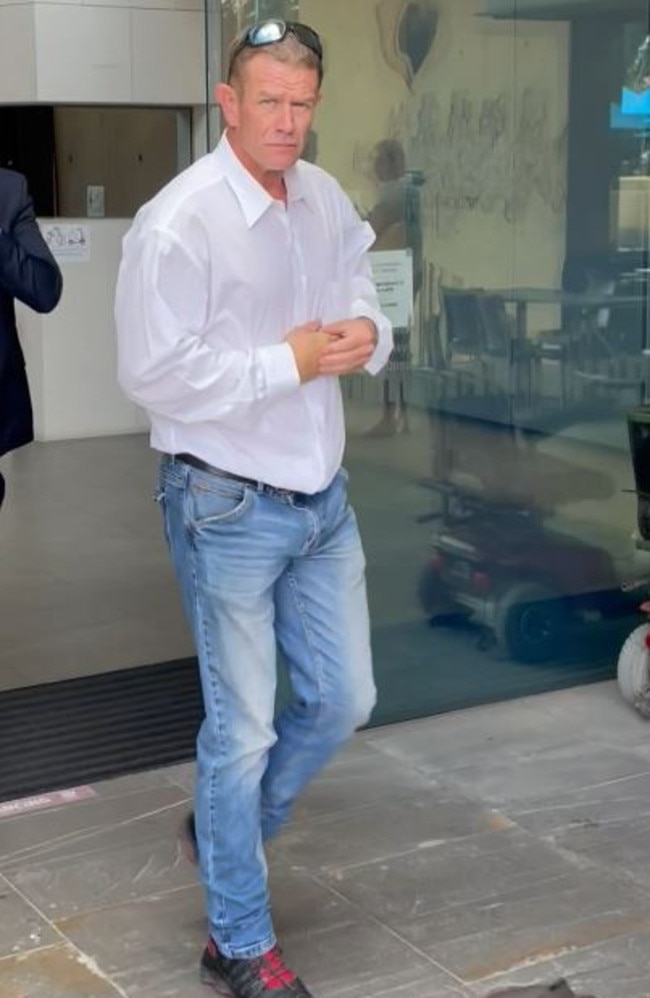 Andrew William Campbell, 44, leaves Ipswich Court on February 7, 2024. Picture: Nicola McNamara