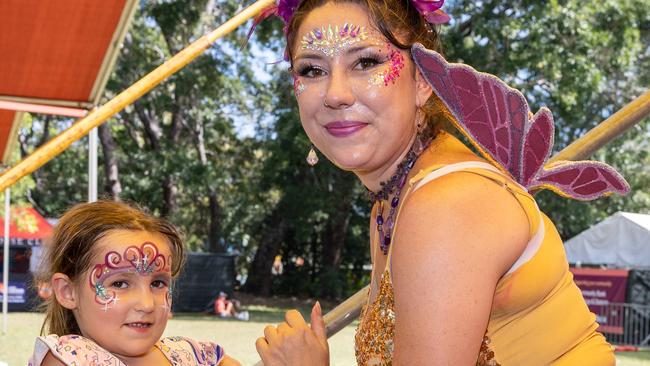 Peyton with Fairy Jill at the Territorians enjoyed themselves at the 2025 Fred's Pass Rural Show. Picture: Pema Tamang Pakhrin