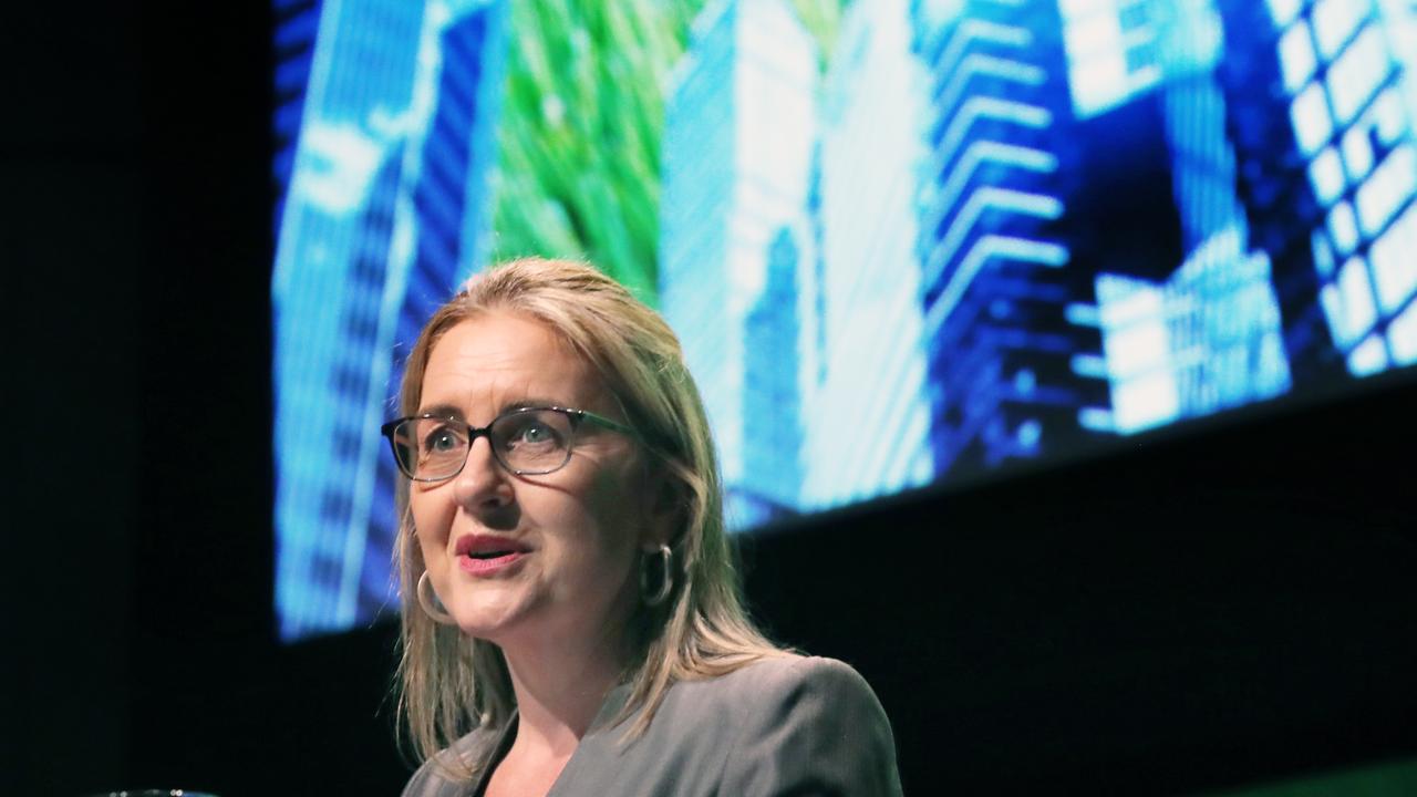 Victorian Premier Jacinta Allen at the Clean Energy Council &amp; Energy Efficiency Council Clean Economy Jobs Fair in Melbourne. Picture: David Crosling