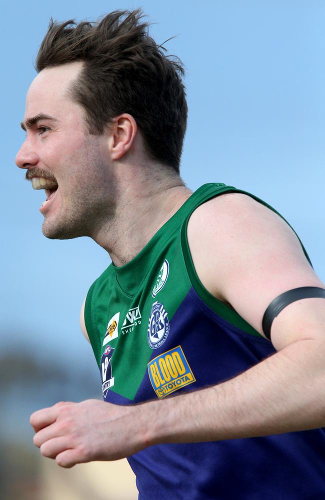 GFL Grand Final day Senior football grand final between St Mary's and Leopold . St Mary's 31 Trent McMullin goal Picture: Mark Wilson