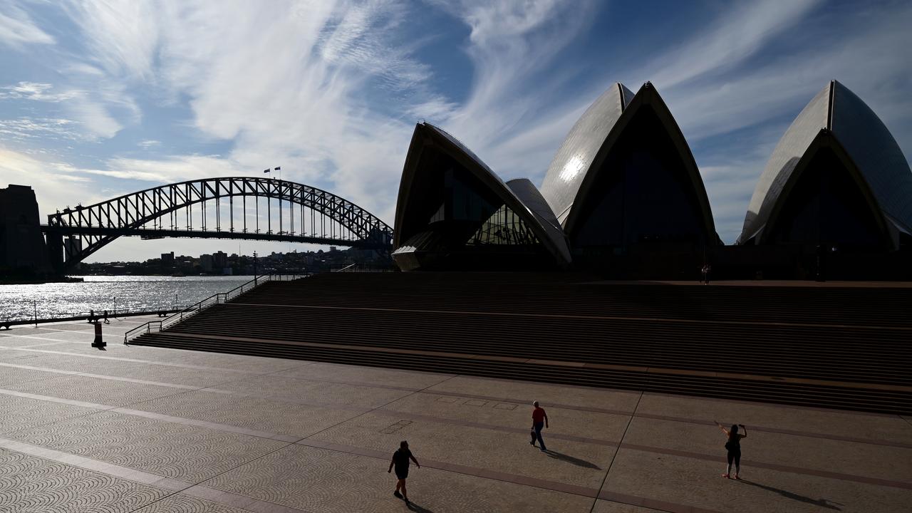 Sydney has become a ghost town during the government imposed shutdown. Picture: AAP