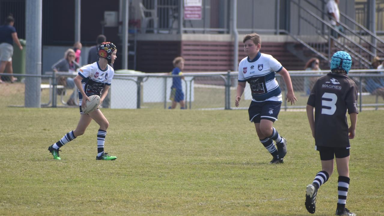 Johnson Patterson for the Brothers White against the Magpies in the RLMD U11 Mixed division at RLMD Fields, August 7, 2021. Picture: Matthew Forrest