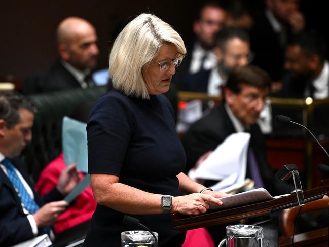 Police Minister Yasmin Catley offered a qualified apology. Picture: NCA NewsWire