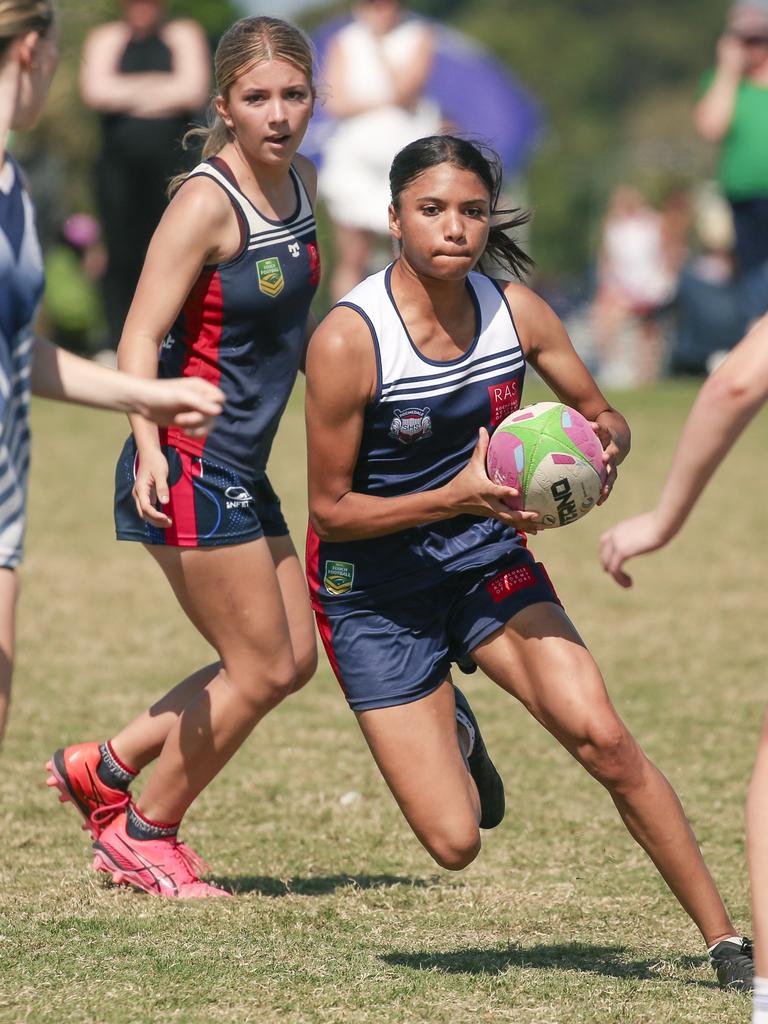 St Scholasticas V Rochedale Academy of Sport at the 2024 Gold Coast Titans All Schools Touch Football Picture: Glenn Campbell