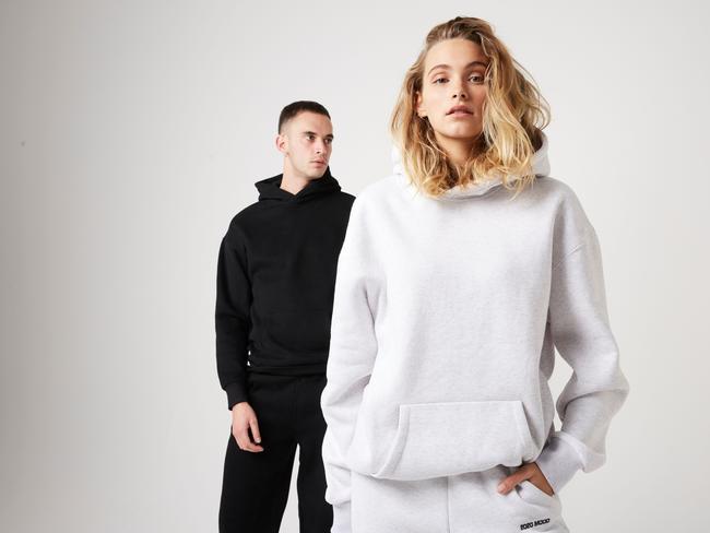 Models wearing Apparel by Rozalia x Atoir hoodies ($179) and trackies ($139). Picture: Atoir