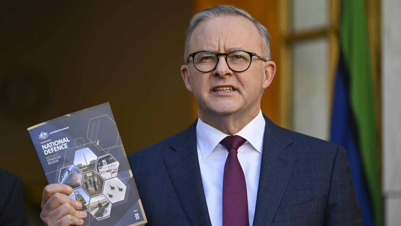 Prime Minister, Anthony Albanese releasing the Defence Strategic Review at Parliament House Canberra last month. Picture: NCA NewsWire / Martin Ollman