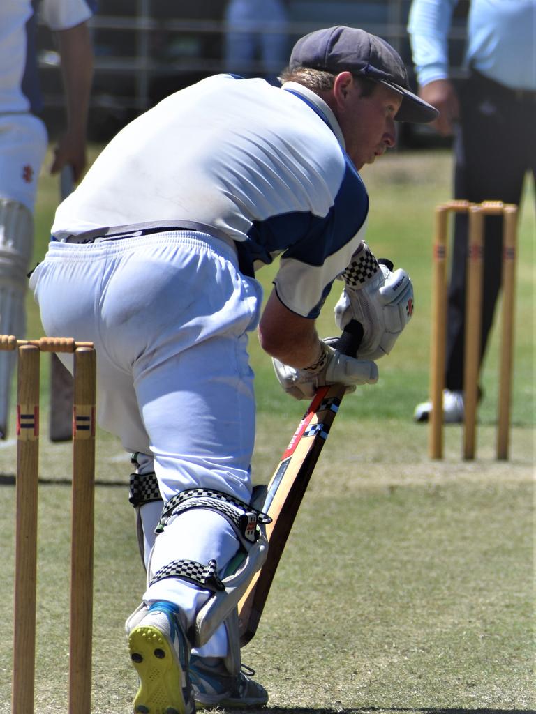 Harwood captain Hayden McMahon batting in the North Coast Cricket Council North Coast Premier League One-Day clash between Clarence River and Harwood at McKittrick Park on Sunday, 15th November, 2020. Photo Bill North / The Daily Examiner