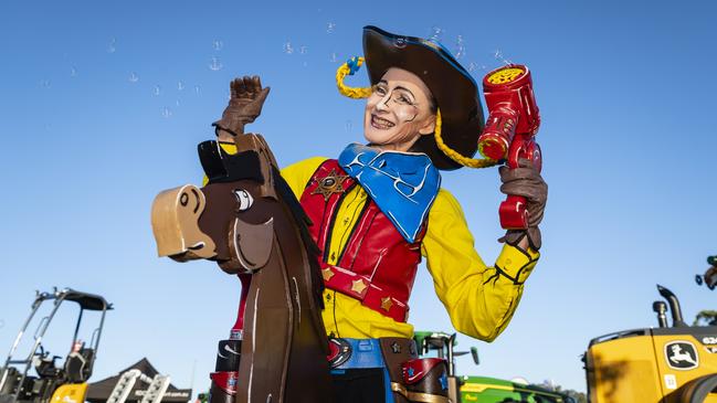 Chae Lindeman as the Bubble Cowgirl for More Than Mime at Toowoomba Royal Show, Thursday, March 30, 2023. Picture: Kevin Farmer