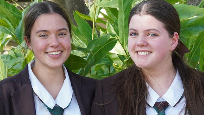 San Sisto College captains Lana Holt and Peyton Hoare. Picture: Contributed