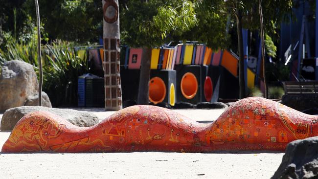 The ArtPlay playground at Birrarung Marr. Picture: Paul Loughnan