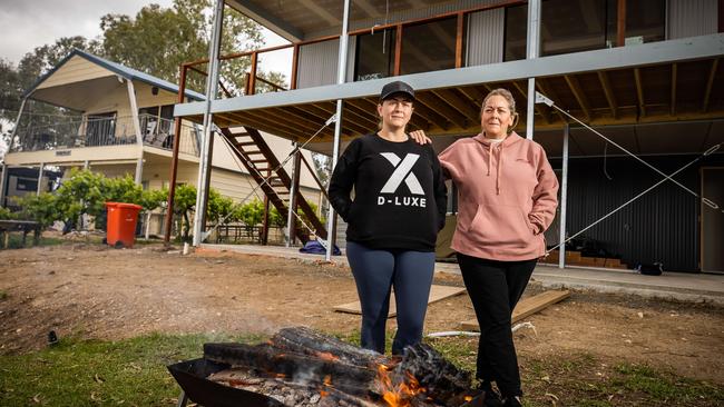 Bec Thomas and sister Jess Clark at their Blancehtown holiday home. Picture: Tom Huntley