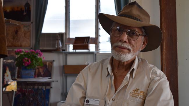 TOILET POEMS: Aspiring bush poet Russell Plunkett has opened a new shop in Eidsvold. Picture: Sam Turner