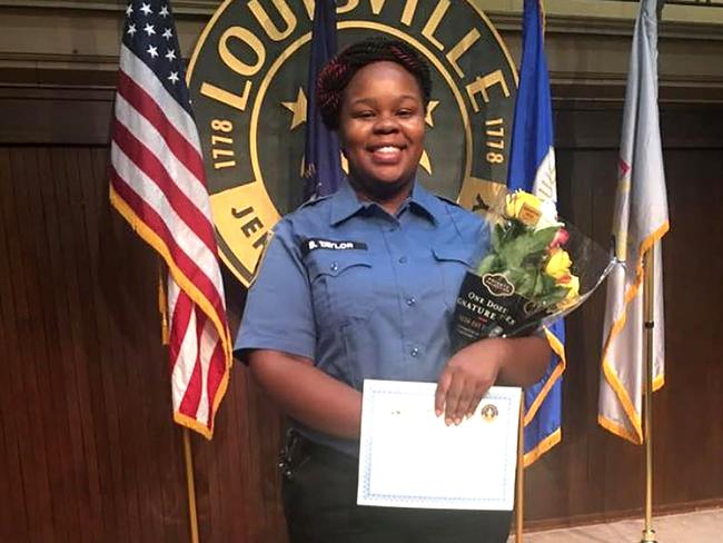 Breonna Taylor posing during a graduation ceremony in Louisville Kentucky. Picture: AFP