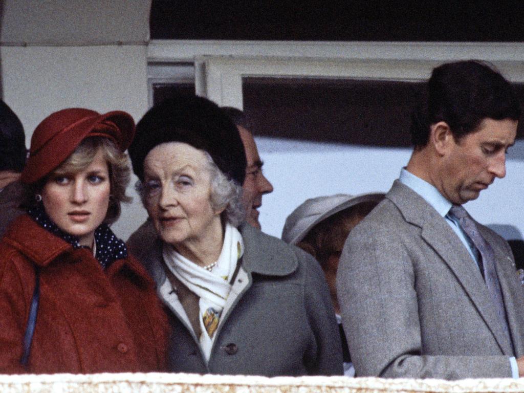 Diana talking to her grandmother, Ruth, Lady Fermoy. Picture: Tim Graham/ Getty Images