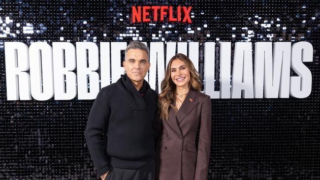 Robbie Williams and Ayda Field attend the launch of the Robbie Williams pop up in Covent Garden to celebrate his Netflix documentary. Photo by StillMoving.Net