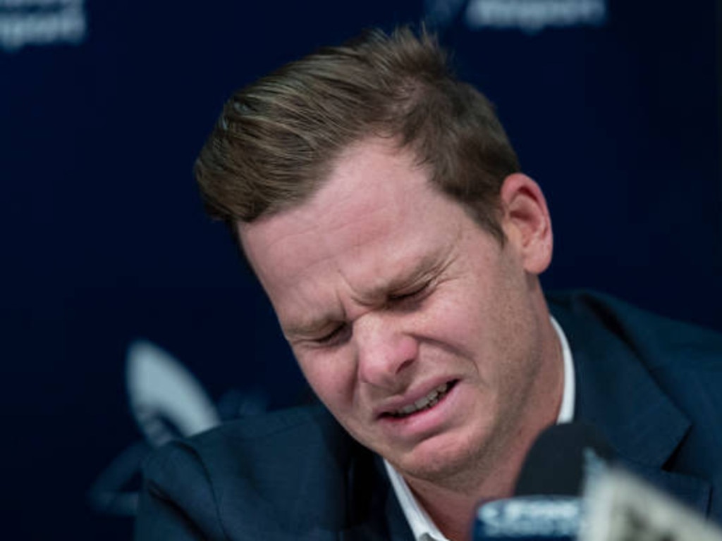 Steve Smith’s teary end to his captaincy reign was the beginning of the Tim Paine era. Picture: Brook Mitchell/Getty Images