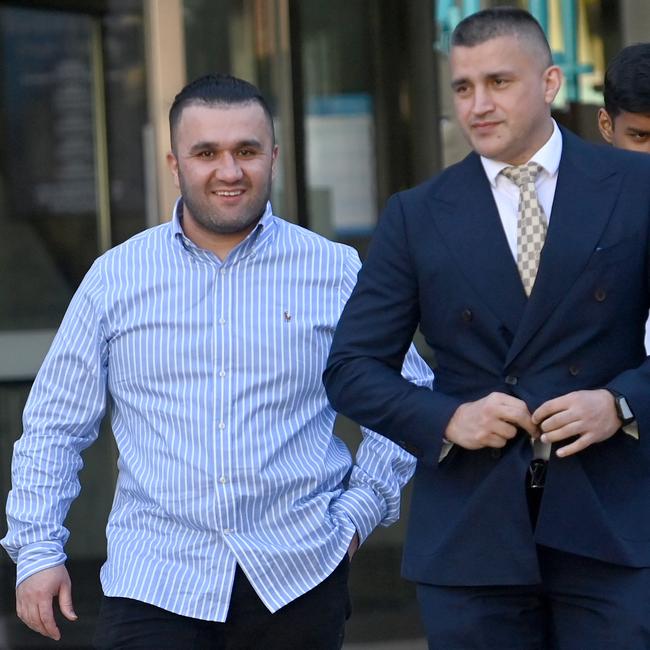 Sayed Moosawi previously leaving Parramatta Local Court with lawyer Zemarai Khatiz (right).