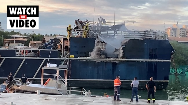 24-metre MV Guru destroyed in huge fire near Fisherman’s Wharf