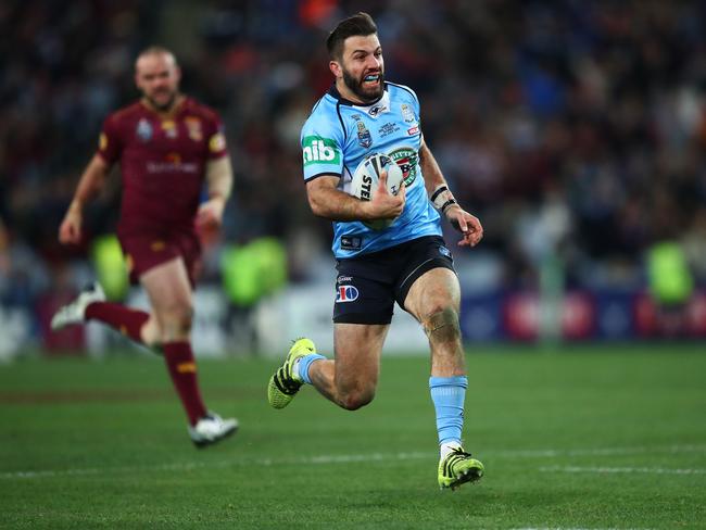 NSW fullback James Tedesco needs to bring his running game to Suncorp Stadium. Picture: Brett Costello