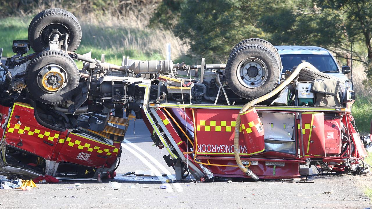 CFA Tanker Rollover At Yeodene Leaves Firefighters In Hospital ...