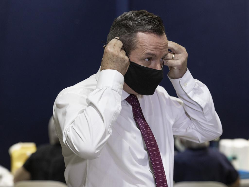 WA Premier Mark McGowan says he will lead by example by wearing a mask. Picture: Matt Jelonek/Getty Images