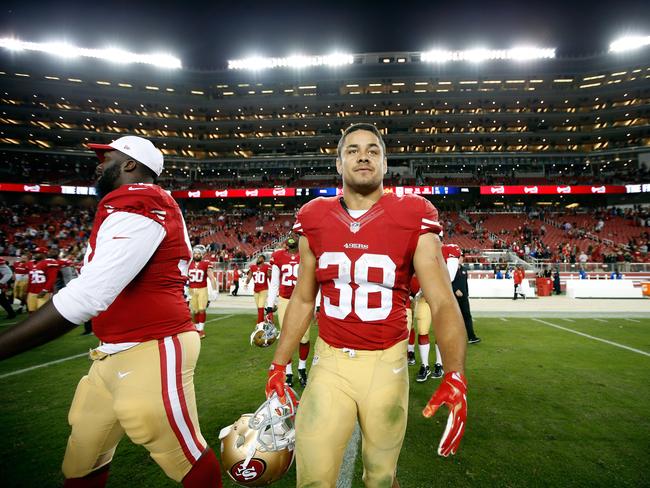 Hayne walks off the field after the 49ers’ NFL preseason game against the San Diego Chargers at Levi’s Stadium in Santa Clara, California, September 2015. Picture: Ezra Shaw