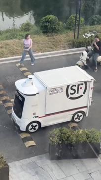 Driverless car foiled by speed bump