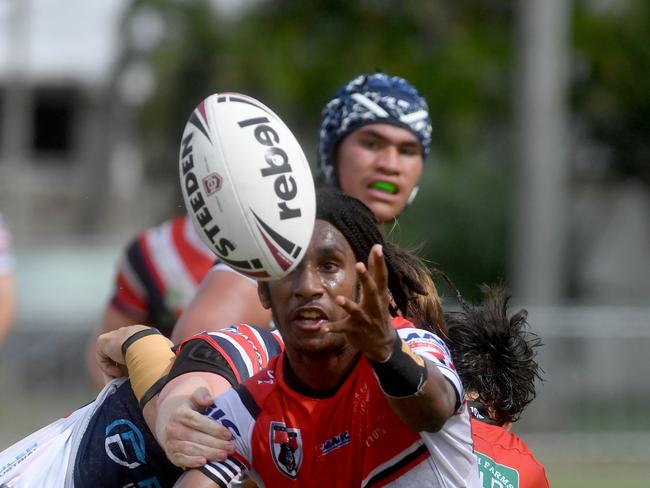 Kirwan State High School hosts St Patrick's College, Mackay, in round 1 of the 2025 Aaron Payne Cup. Picture: Evan Morgan