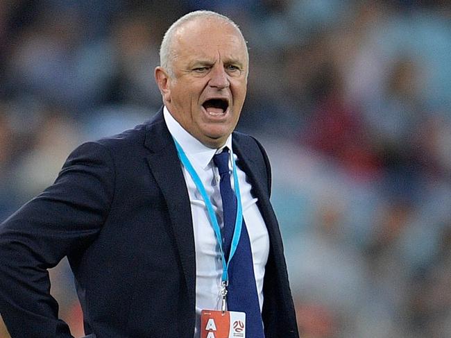 SYDNEY, AUSTRALIA - DECEMBER 09: Graham Arnold, coach of Sydney FC reacts during the round 10 A-League match between the Western Sydney Wanderers and Sydney FC at ANZ Stadium on December 9, 2017 in Sydney, Australia.  (Photo by Brett Hemmings/Getty Images)