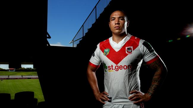 St George Illawarra star Tyson Frizell is confident he can overcome a back injury before round one. Picture: Gregg Porteous