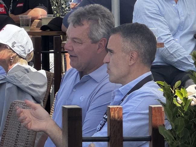 Mark Vassella , Managing Director & CEO of BlueScope Steel with Premier Peter Malinauskas at LIV Golf  , Sunday 16th Feb 2025 . Picture:  The Advertiser