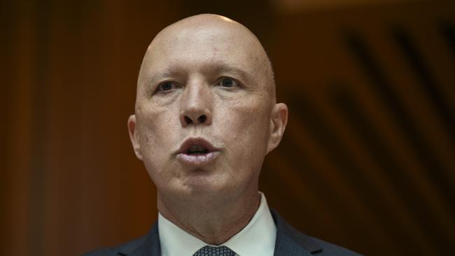 Opposition Leader Peter Dutton has slammed the government for failing to release legislation with enough time before the recalling of parliament. Picture: NCA NewsWire / Martin Ollman