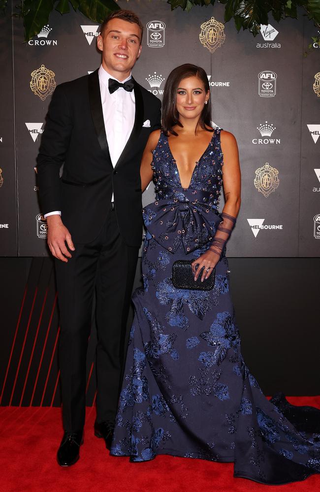 Patrick Cripps and Monique Fontana. Picture: Mark Stewart