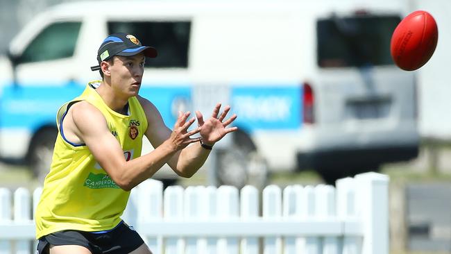 Brisbane Lions’ Hugh McCluggage at training at Yeronga.