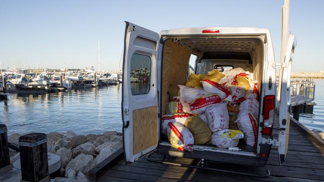 The huge haul in the back of a the van. Picture: Supplied