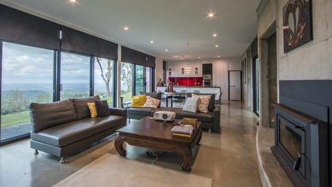 The living area of Brunella Novello’s house at Ocean View. Photo: Dominika Lis