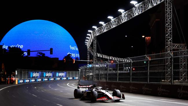 Sphere in the background of the recent F1 Grand Prix of Las Vegas. Picture: Chris Graythen/Getty Images/AFP