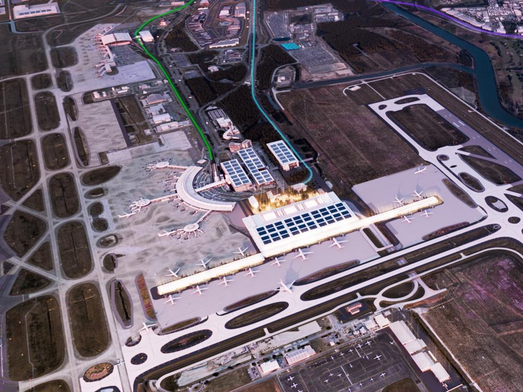 An artist’s impression of the proposed new Terminal 3 at Brisbane Airport.