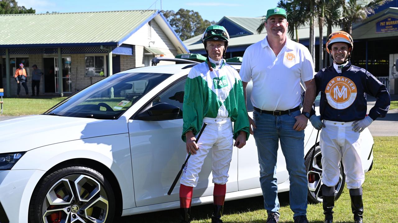 Uber driver and jockey Noel Callow (right).