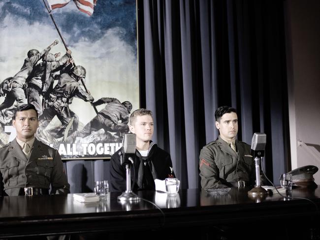 Adam Beach, Ryan Phillippe, and Jesse Bradford in Flags Of Our Fathers.