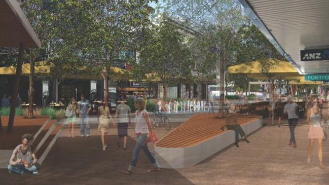 A concept plan of the new pedestrian zone in Crows Nest