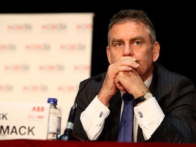 03/08/2017: (L-R) APA Group CEO Mick McCormack at the CEDA panel discussion in Sydney on Thursday. Santos and APA have butted heads over pipeline costs, which Santos says is a big part of high east coast gas prices. Hollie Adams/The Australian