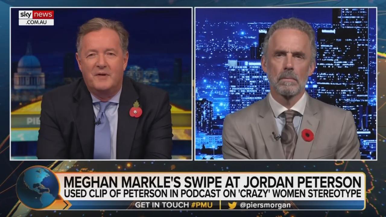 Dr Jordan Peterson on Piers Morgan Uncensored. Picture: Piers Morgan Uncensored/Sky News