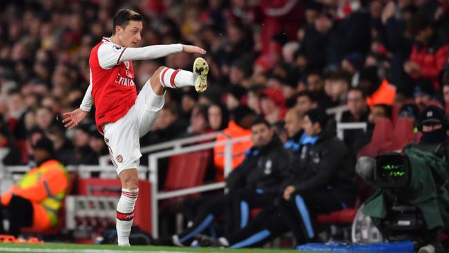 Arsenal's Mesut Ozil during the game between Arsenal and Manchester City in London on December 15. Picture: AFP