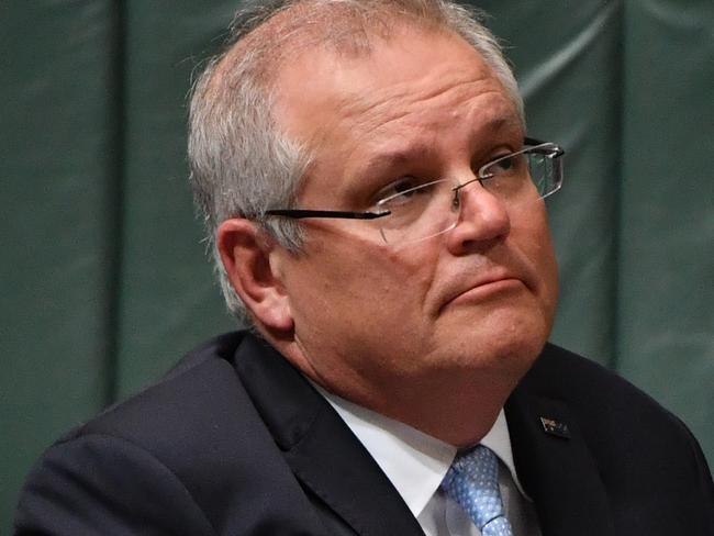 Prime Minister Scott Morrison during Question Time in the House of Representatives at Parliament House in Canberra, Friday, June 12, 2020. (AAP Image/Mick Tsikas) NO ARCHIVING