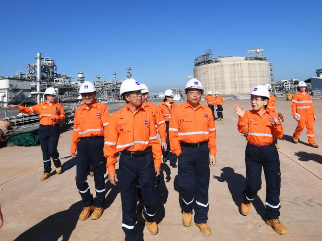 Tour of Ichthys LNG onshore processing facilities and Inpex-operated Ichthys onshore liquefied natural gas (LNG) processing facilities at Bladin Point.. Inpex corporation President and CEO Takayuki Ueda with board of directors. Picture Katrina Bridgeford.