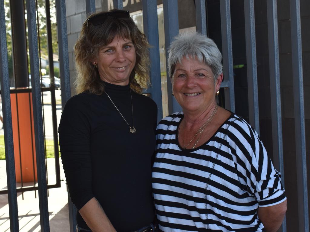 Jodie Loveday and Tanya Winter at the CQ Capras versus Mackay Cutters games at Browne Park, Rockhampton, on June 24, 2023.