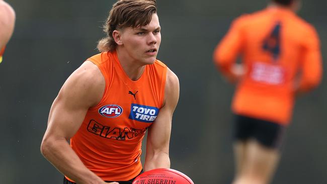 First-year Giant Cooper Hamilton will make his AFL debut against Adelaide. Picture: Phil Hillyard