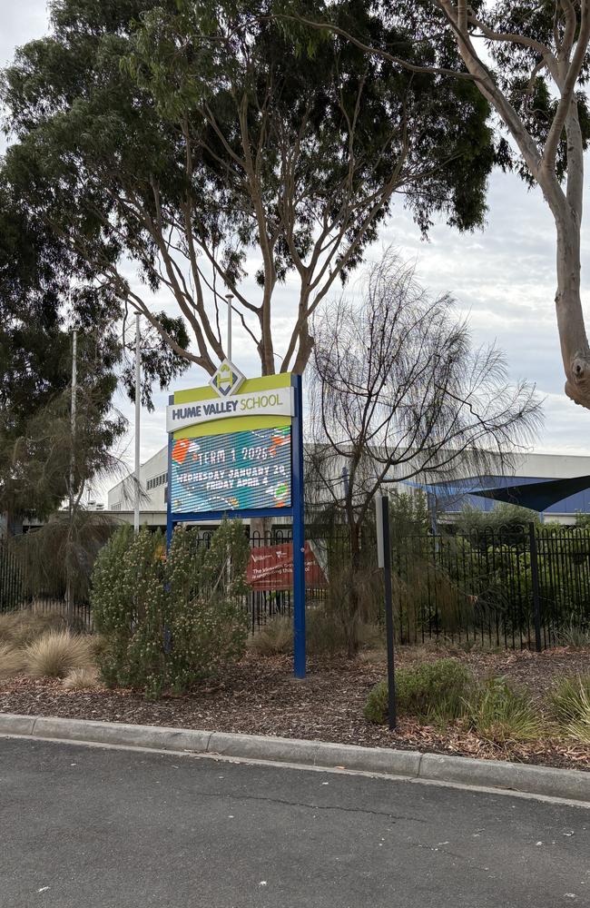 Hume Valley School went into lockdown after the shooting. Picture: Supplied