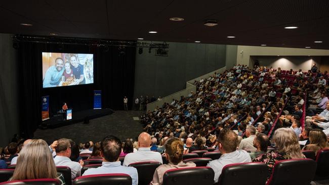 NT Chief Minister Lia Finocchiaro has promised this will be a year of action, certainty and security for the Territory, delivering a keynote speech at the Darwin Convention Centre on February 10, 2025. Picture: Supplied.